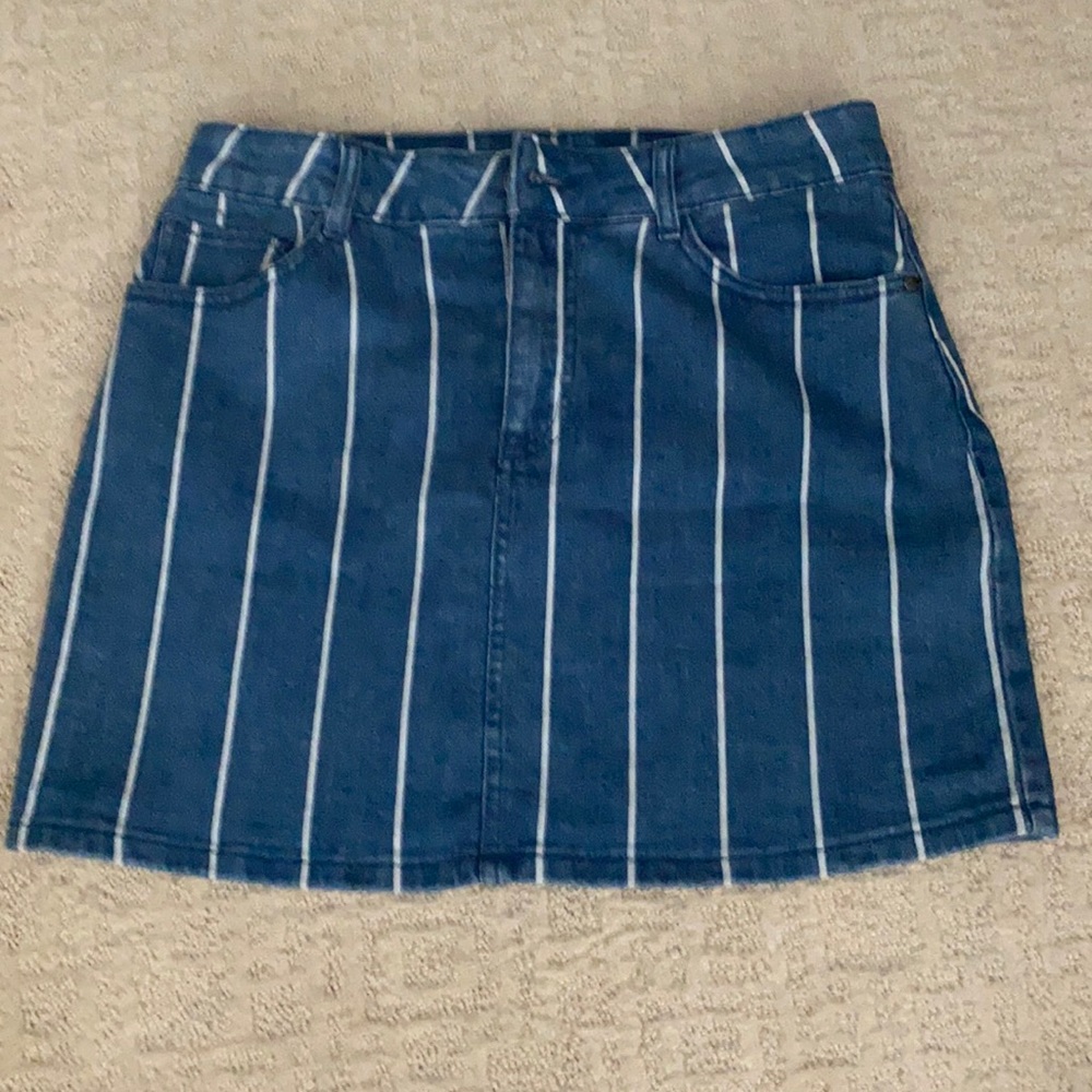 Jean Mini skirt with white stripes